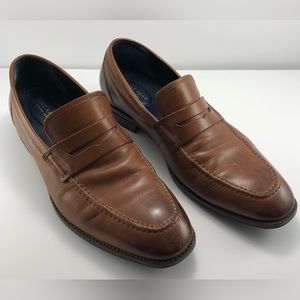 Cole Haan Leather Benton Penny Loafer Men’s Size 12M British Tan C30577